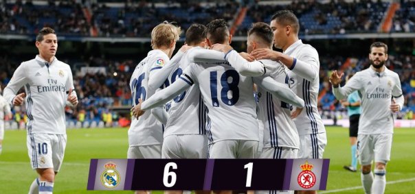Video bàn thắng: Real Madrid 6-1 Leonesa (Vòng 1/16 Cúp nhà Vua TBN)