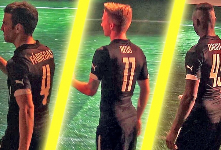 VIDEO: Cesc, Reus và Balotelli tham gia thử thách đá penalty