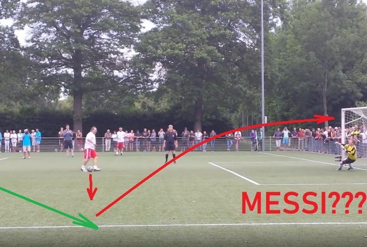 VIDEO: Cầu thủ 'bụng bia' tái hiện quả penalty 'lừa cả thế giới'