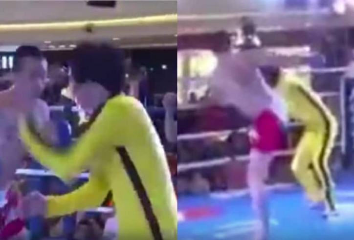 VIDEO: Cả gan mạo danh Lý Tiểu Long, võ sĩ bị đánh gục trong 5 giây