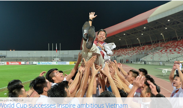 Thầy trò Hoàng Anh Tuấn được vinh danh trên trang chủ FIFA