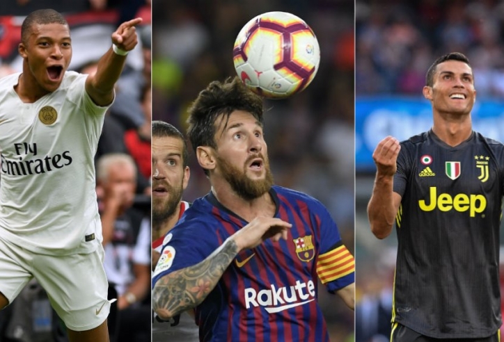 Danh hiệu Chiếc giày vàng 2018/19: Messi bỏ xa Mbappe và CR7