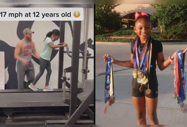 VIDEO: 40 triệu lượt xem cô bé 12 tuổi chạy 7,6m/s