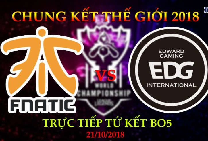 Fnatic vs EDward Gaming ván 1: EDG giành chiến thắng áp đảo trước FNC
