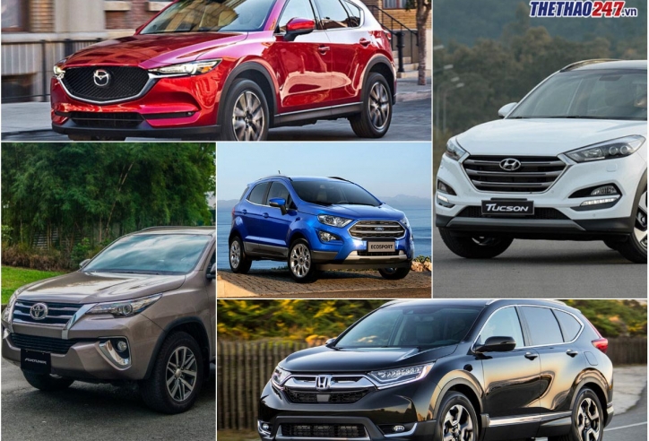 5 mẫu SUV/Crossover được ưa chuộng nhất Việt Nam năm 2018