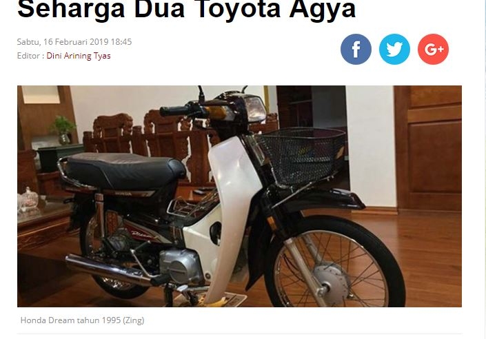 Honda Dream giá 12 cây vàng của Hưng “sắt” gây sốt trên báo Indo