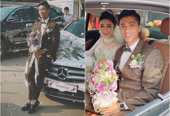 Phan Văn Đức rước dâu bằng xe sang Mercedes-Benz tiền tỷ