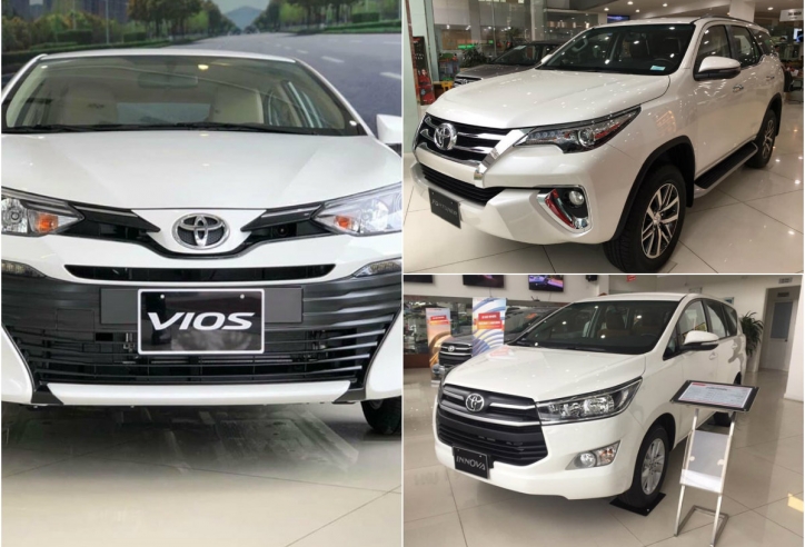 Bộ 3 Toyota Vios, Fortuner, Innova giảm giá 'sốc' đầu năm