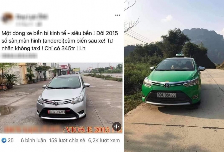 Xe Toyota Vios chạy taxi nhưng được rao bán xe tư nhân: chủ xe nói gì?