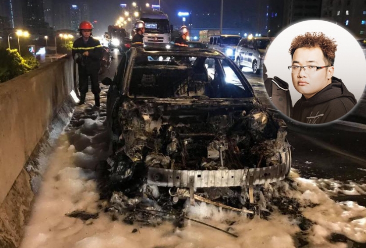 Mazda 3 của thành viên nhóm nhạc Da LAB bỗng nhiên bốc cháy