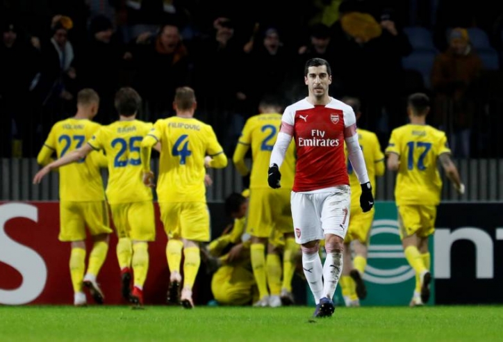 Kết quả vòng 1/16 Europa League: Arsenal ngã ngựa