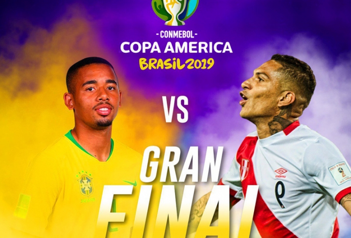 Lịch thi đấu Chung kết Copa America: Brazil đại chiến Peru