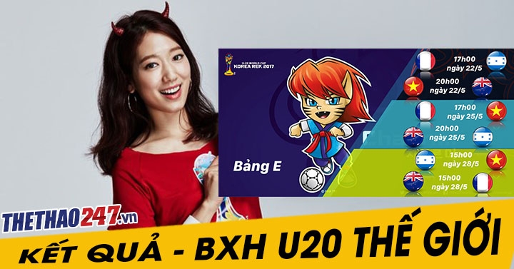 BXH U20 thế giới 2017 của U20 Việt Nam