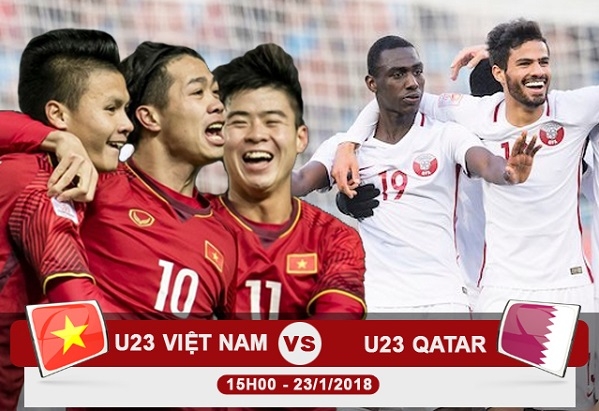 Link xem trực tiếp U23 Việt Nam vs U23 Qatar, 15h00 - 23/1