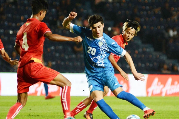 Myanmar bị U23 Uzbekistan cầm hòa ở những giây cuối cùng