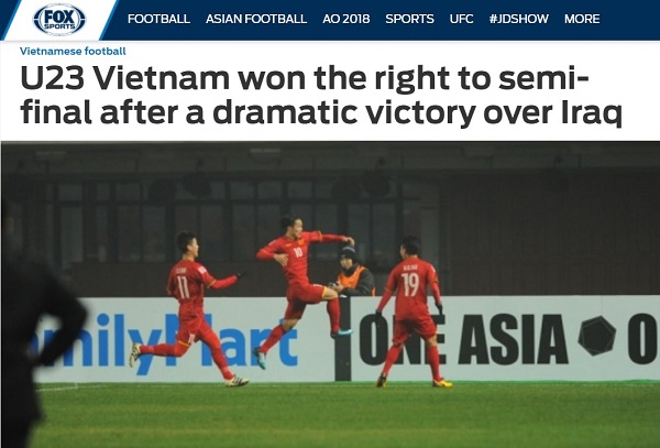 Báo Châu Á: 'U23 VN viết tiếp câu chuyện cổ tích tại U23 Châu Á'