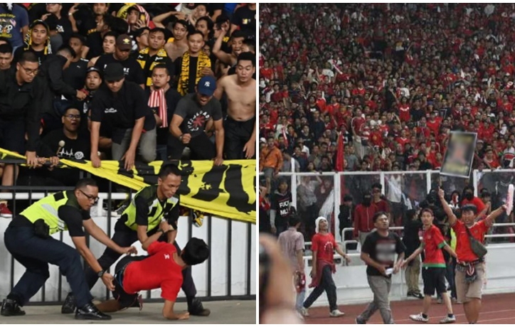 VIDEO: Fan cuồng Indonesia 'chơi bẩn' CĐV Malaysia tại VL WC 2022