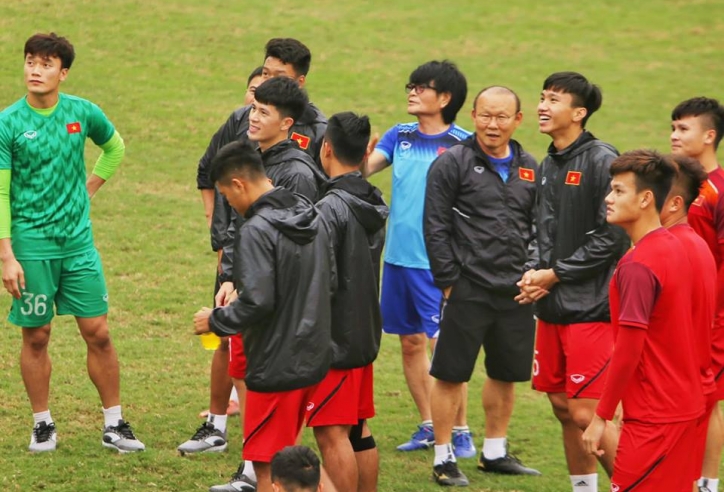 U23 Vietnam welcomed a special player’s visit during the training session