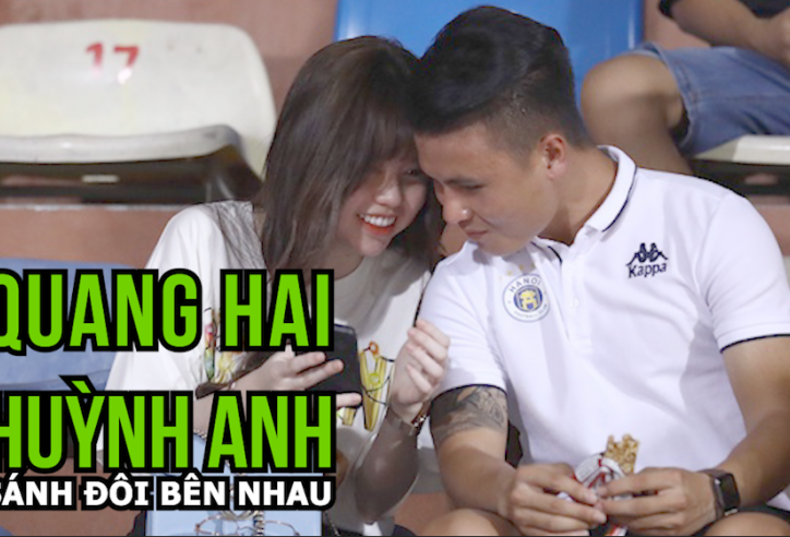 VIDEO: Quang Hải - Huỳnh Anh sánh đôi bên nhau cổ vũ cho đội bóng Thủ đô 