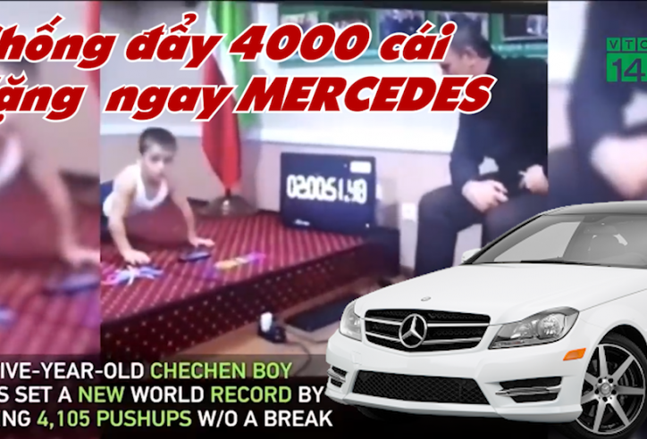 VIDEO: Chống đẩy hơn 4000 cái, cậu bé 5 tuổi được tặng ngay một chiếc Mercedes