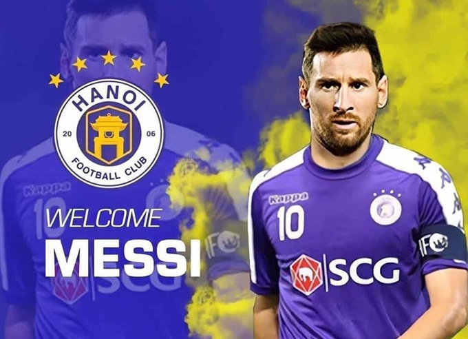 Tiền đạo ĐT Việt Nam 'mời gọi' Lionel Messi đến V-League
