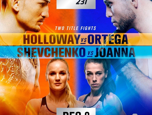 Kết quả UFC 231: Max Holloway đại thắng, Shevchenko lên ngôi Flyweight nữ