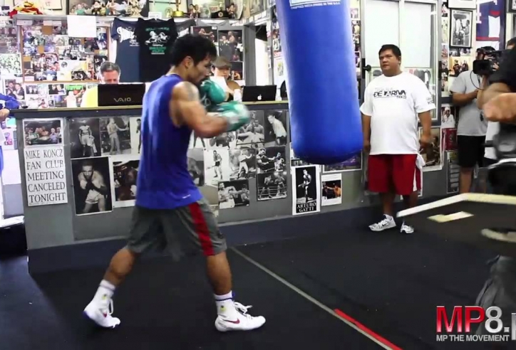 VIDEO: Manny Pacquiao trở lại tập luyện, chuẩn bị đấu đàn em Mayweather