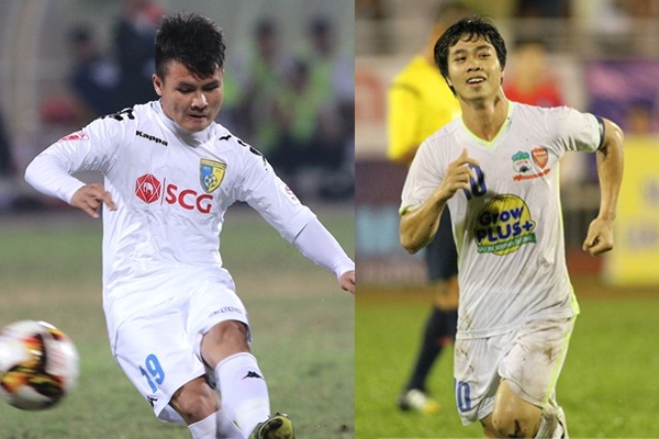 Công Phượng, Quang Hải lọt top Vua phá lưới lượt đi V-League