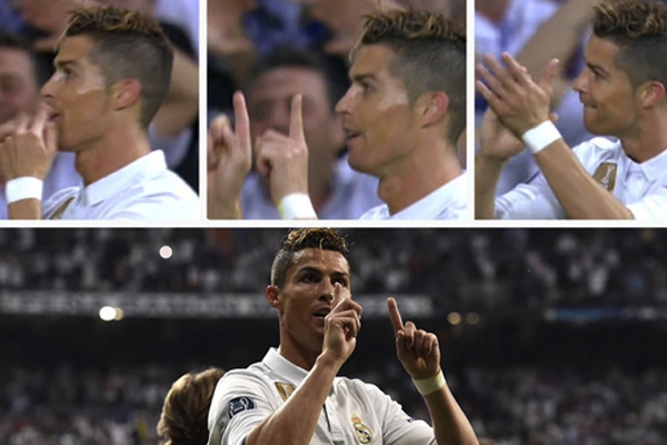 Ronaldo giải thích hành động ăn mừng khó hiểu