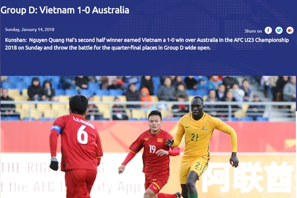 AFC nói về chiến thắng của Việt Nam: Họ đã thắng một trận lịch sử!