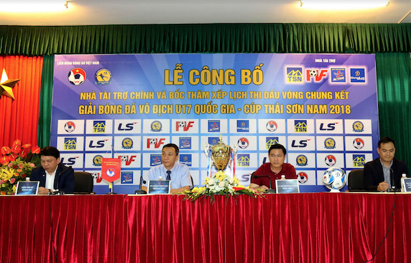 Thái Sơn Nam tài trợ giải U17 Quốc gia 2018