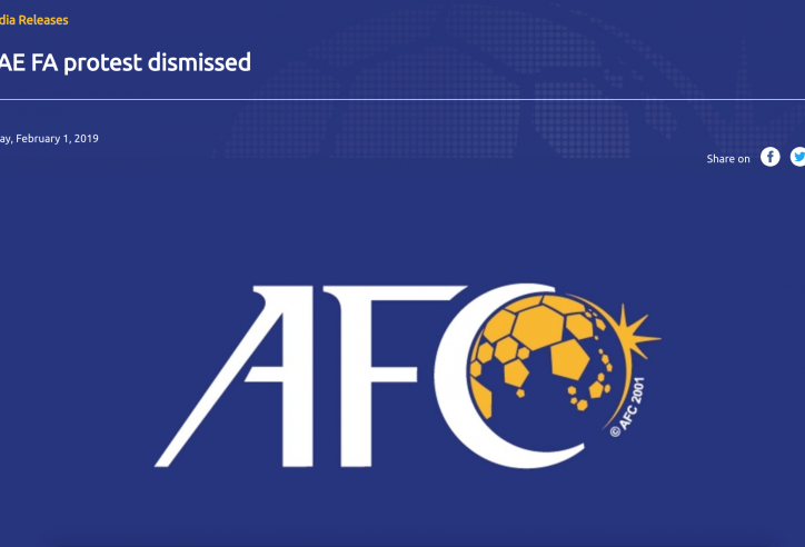 AFC chính thức ra phán quyết về vụ UAE tố cầu thủ Qatar ‘gian lận’