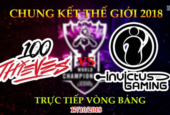CKTG 2018 ngày 17/10 lúc 18h: 100 Thieves vs Invictus Gaming: 100T chính thức dừng chân ở CKTG 2018