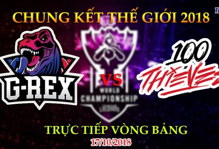 CKTG 2018 ngày 17/10 lúc 19h: G-Rex vs 100 Thieves: 100T đã chiến thắng từ giây phút đầu