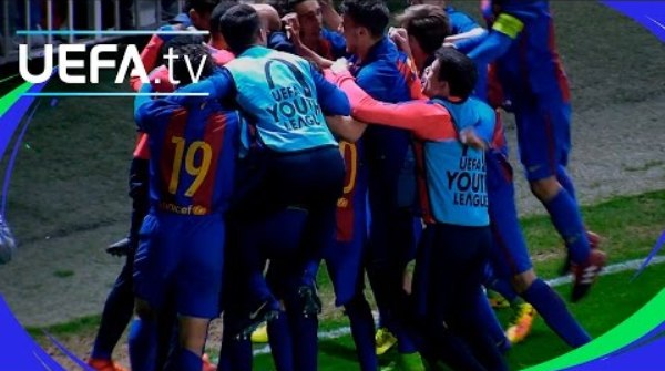 Đội trẻ Barca ngược dòng vào bán kết U19 Champions League