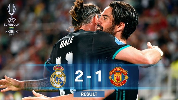 Highlights: Real Madrid 2-1 Man Utd (Siêu Cup châu Âu 2017)