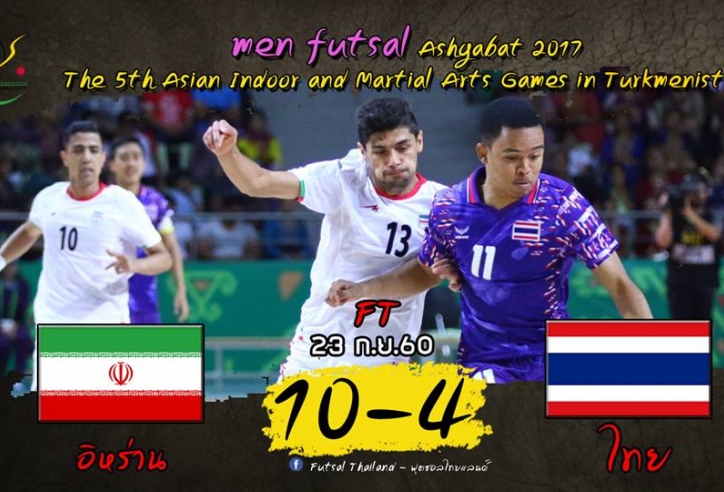 Video Futsal: Thái Lan 4-10 Iran (Tứ kết Indoor Games 2017)