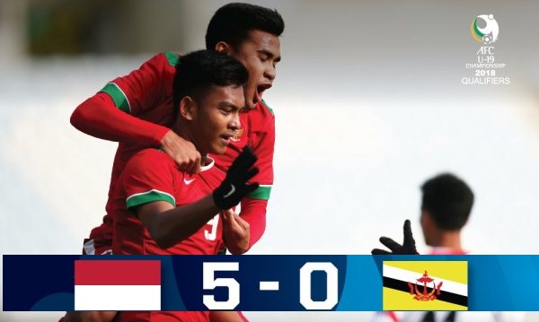 Highlights: Indonesia 5-0 Brunei (Vòng loại U19 châu Á 2018)