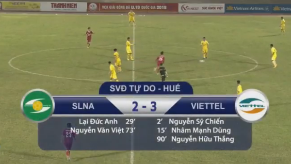 Highlights: U19 SLNA 2-3 U19 Viettel
