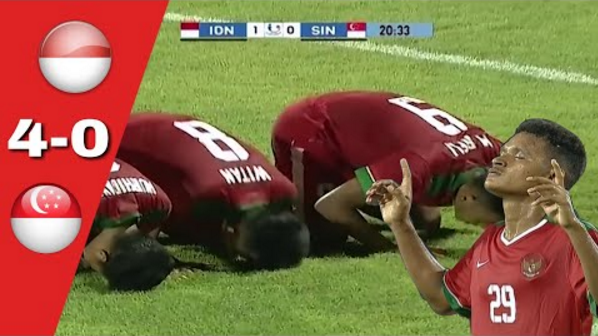 Highlights: U19 Indonesia 4-0 U19 Singapore