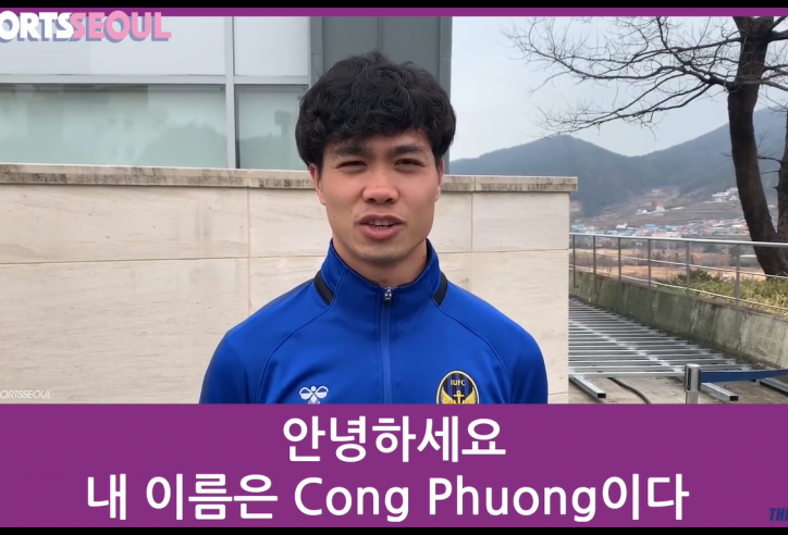 VIDEO: Công Phượng tự tin giới thiệu bản thân bằng tiếng Hàn