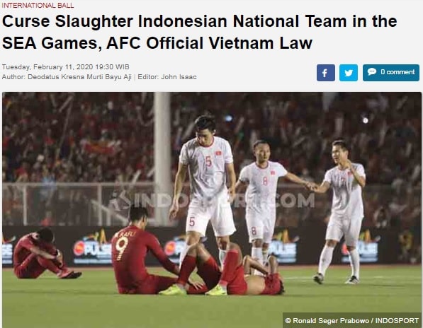 Báo Indonesia mỉa mai tấm HCV SEA Games 30 của Việt Nam