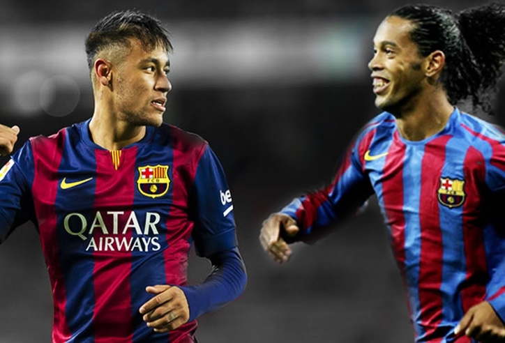 VIDEO: Ronaldinho và Neymar 'làm ảo thuật' trong màu áo Barca