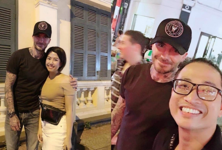 Beckham đã có mặt tại Việt Nam, vui vẻ chụp ảnh cùng fan