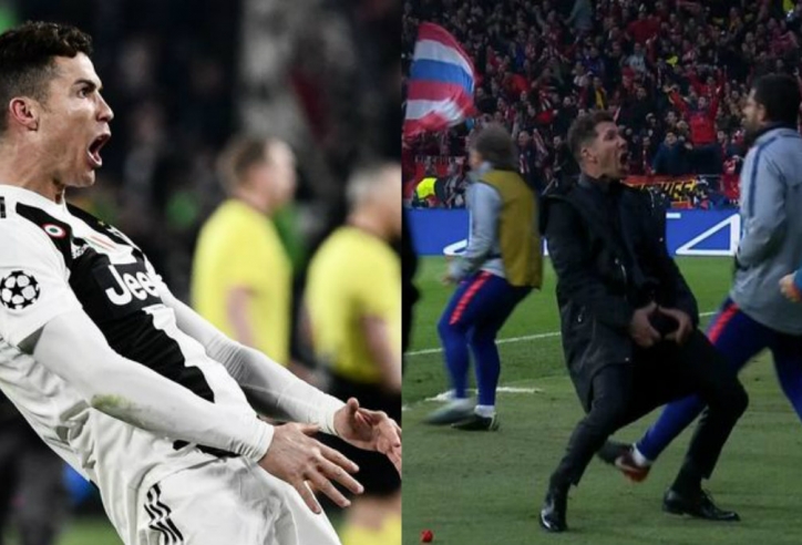 Ronaldo tái hiện màn ăn mừng phản cảm của HLV Simeone