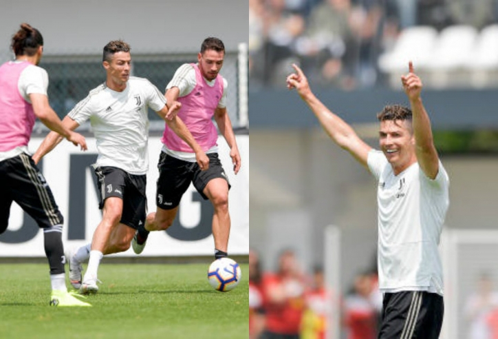 VIDEO: Ronaldo solo ghi bàn đẳng cấp trên sân tập Juventus