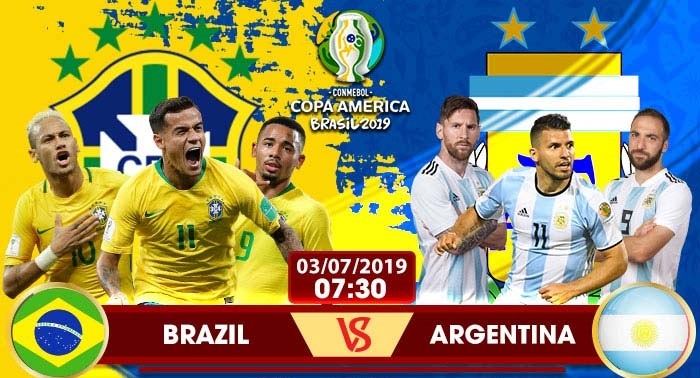 Dự đoán kết quả tỉ số Brazil vs Argentina, 07h30 ngày 3/7