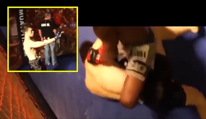 VIDEO: Cao thủ Vịnh Xuân Quyền bị võ sĩ MMA đánh sấp mặt chỉ sau 20 giây