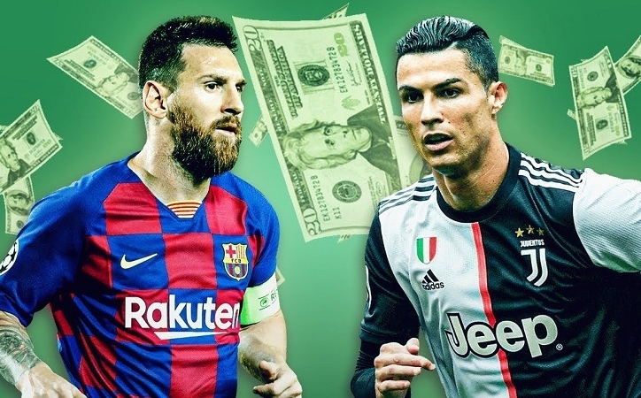 Top 10 cầu thủ nhận lương cao nhất thế giới: Messi bỏ xa Ronaldo