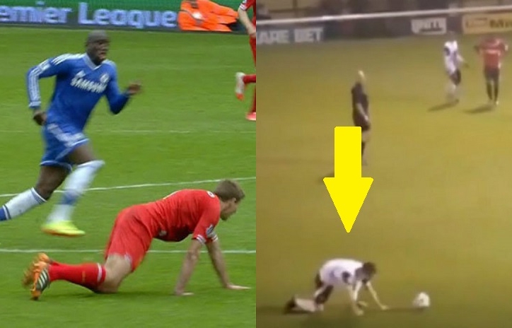 VIDEO: Cầu thủ tái hiện cú trượt chân của Gerrard, khiến đội nhà ôm hận